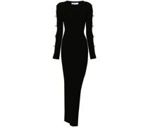 Gerafftes Kleid mit Cut-Out