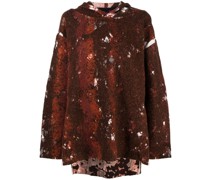 Hoodie in Distressed-Optik