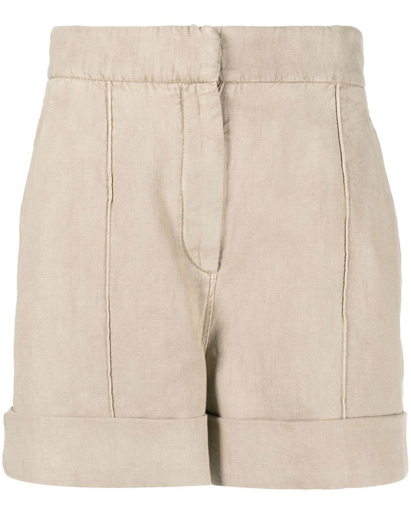 Brunello Cucinelli Damen Shorts mit hohem Bund