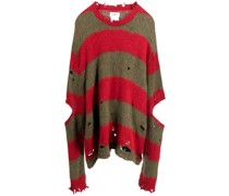 Gestreifter Pullover im Distressed-Look