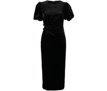 Midikleid aus Samt mit Cut-Outs