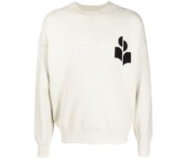 Intarsien-Pullover mit Logo