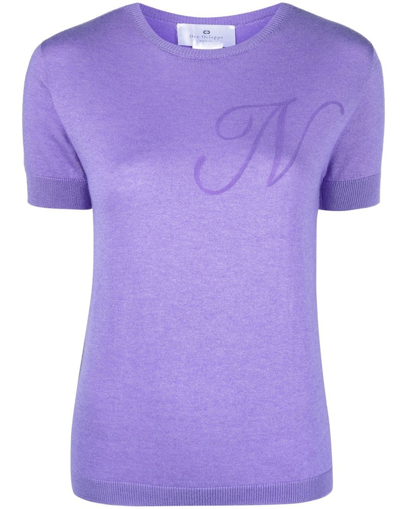 DeeOcleppo Damen Gestricktes Oberteil mit N-Print