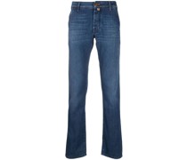 Halbhohe Straight-Leg-Jeans