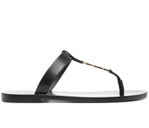 Cassandre logo-plaque leather sandals