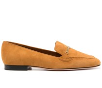 Loafer aus Wildleder mit Logo-Schild