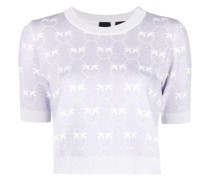Kurzärmeliger Intarsien-Pullover
