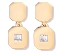 14kt Gelbgoldhängeohrringe im Kettendesign