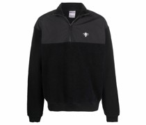 Fleecejacke mit Kontrasteinsatz