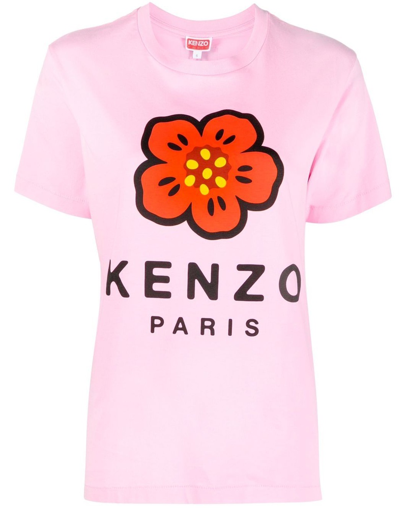 Kenzo Damen T-Shirt mit Blumen-Print