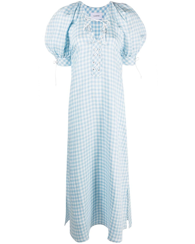 SLEEPER Damen Kleid mit Vichy-Karo