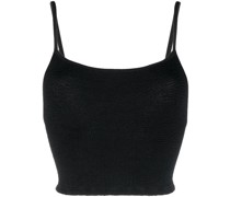 Cropped-Top mit Knitteroptik