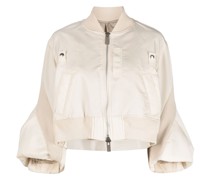 zip-fastening cropped jacket