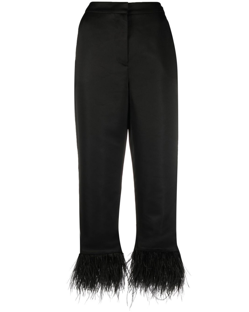 Kate Spade Damen Cropped-Hose mit Federn