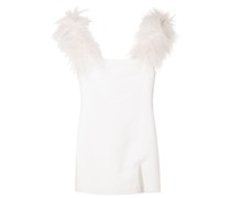 Minikleid mit Federn