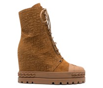 130mm platform-wedge ankle boots