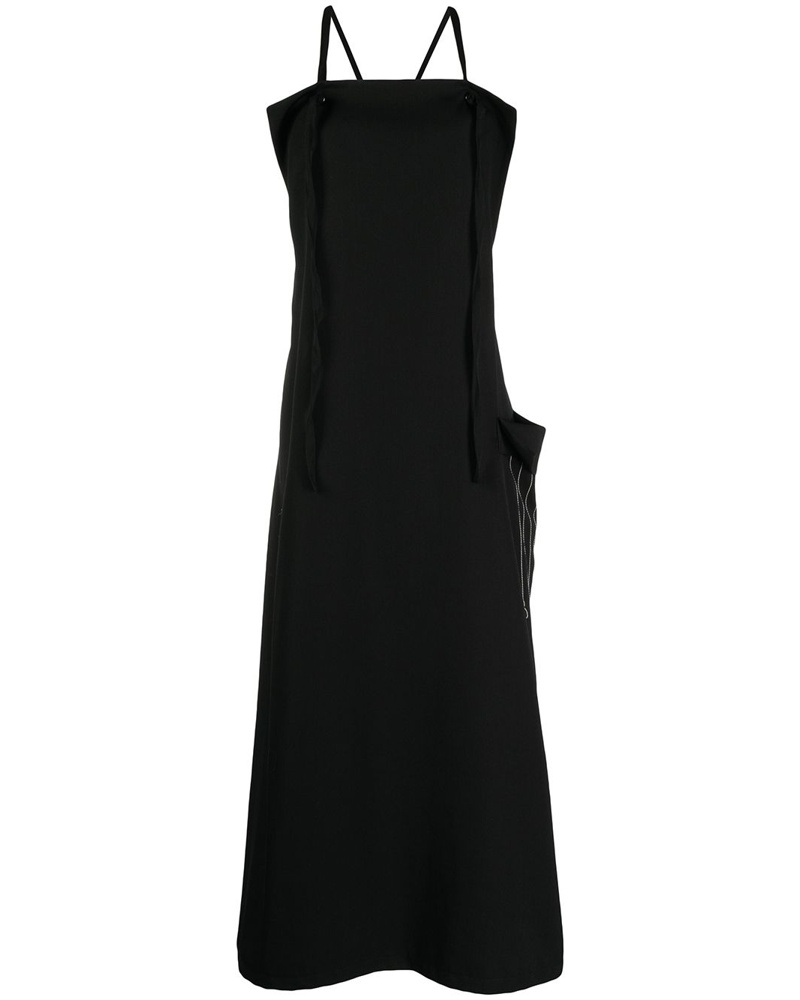 Yohji Yamamoto Damen Drapiertes Midikleid