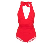 plunging V-neck swimsuit