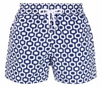 Badeshorts mit geometrischem Print