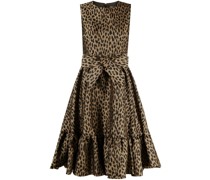 Midikleid mit Leoparden-Print