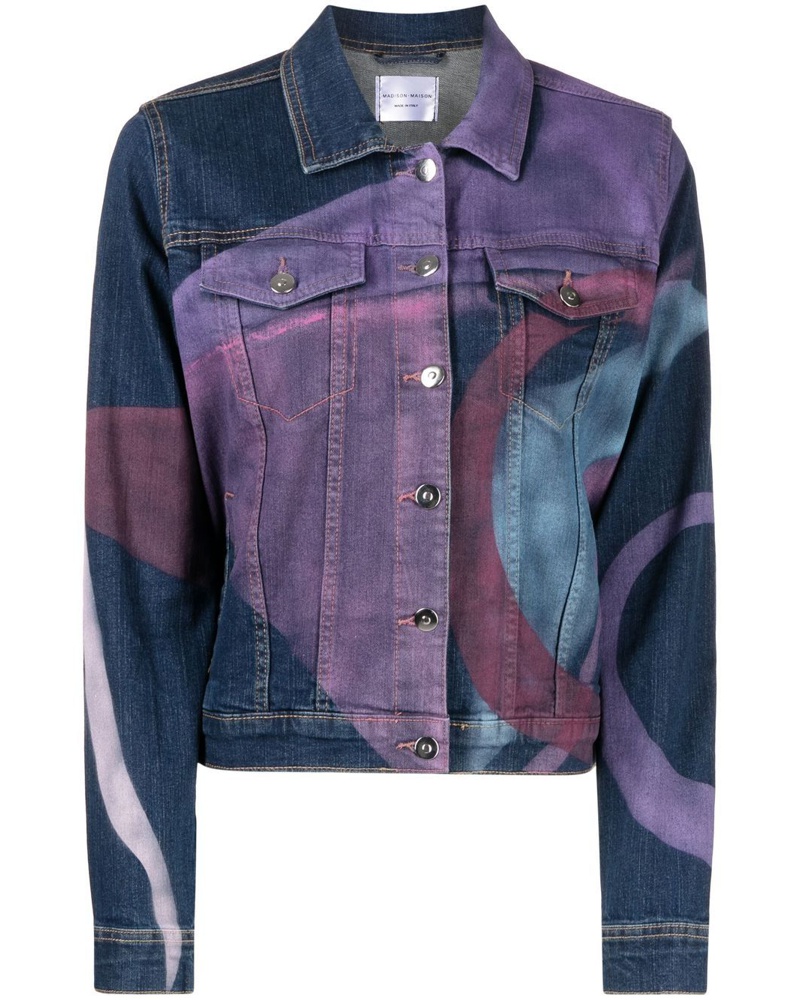 MADISON.MAISON Damen Jeansjacke mit grafischem Print MADISON.MAISON Damen Jeansjacke mit grafischem Print