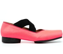 crossover-strap ballerina shoes