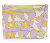 Clutch mit abstraktem Print