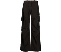 Peak straight-leg cargo trousers