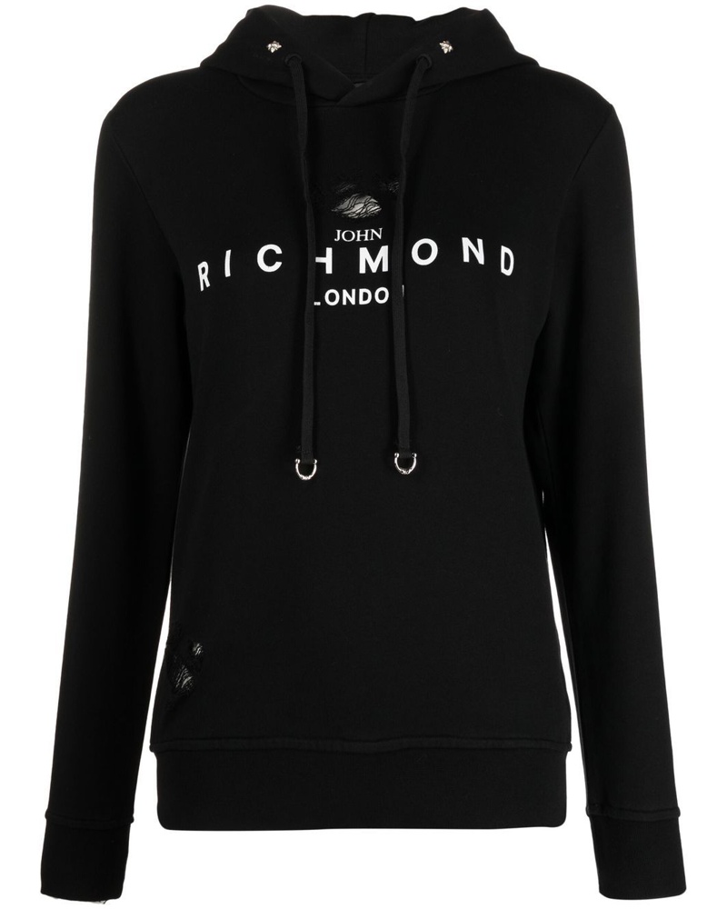John Richmond Damen Hoodie mit Logo-Print