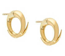 18kt Goldohrstecker mit Logo-Prägung