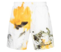 Badeshorts mit Obscured Flower-Print