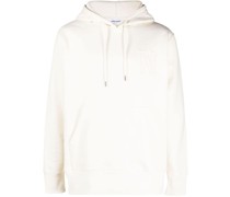 logo-patch organic cotton hoodie