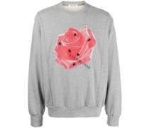 Sweatshirt mit Rosenapplikation