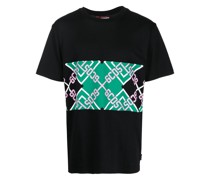 T-Shirt mit geometrischem Einsatz