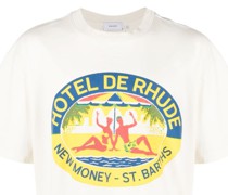 T-Shirt mit "Hotel de "-Print