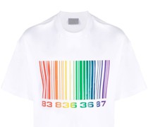 T-Shirt mit Barcode-Print