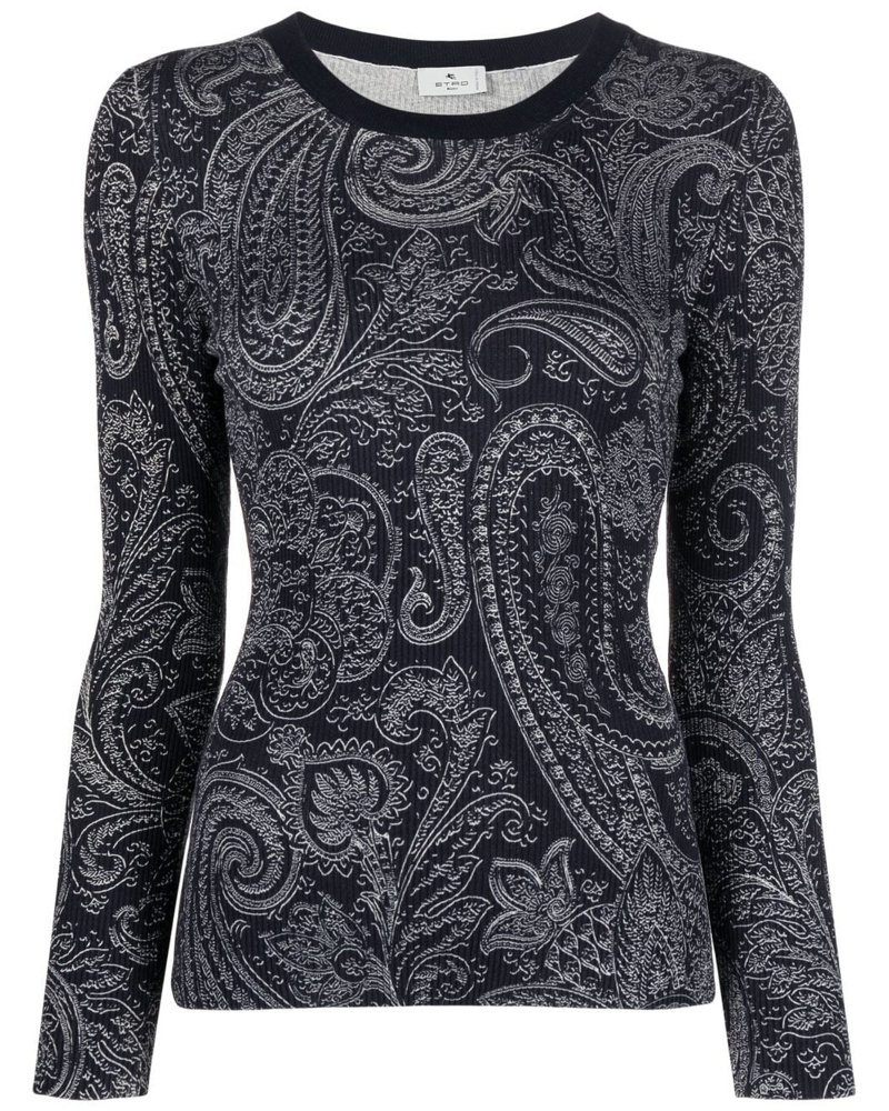Etro Damen Pullover mit Paisley-Print