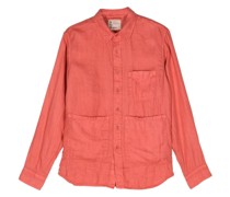 patch-pockets hemp shirt