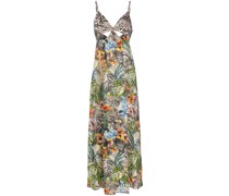 Kleid mit tropischem Print