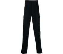 Bundfaltenhose mit versetztem Verschluss