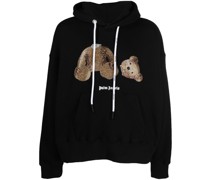 Hoodie mit kristallverziertem Teddy