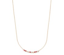 14kt Gelbgoldhalskette mit Edelsteinen