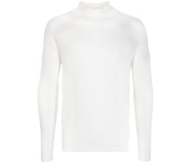 Gerippter Pullover mit Stehkragen