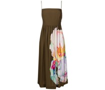 Midikleid mit abstraktem Print