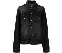 Jeansjacke mit Logo-Print