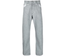 Halbhohe Straight-Leg-Jeans