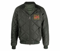Gesteppte Jacke mit Logo-Patch