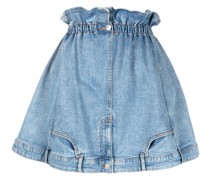 Jeansshorts mit Paperbag-Taille