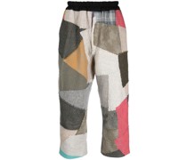 Cropped-Hose im Patchwork-Look