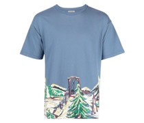 T-Shirt mit Skilift-Print
